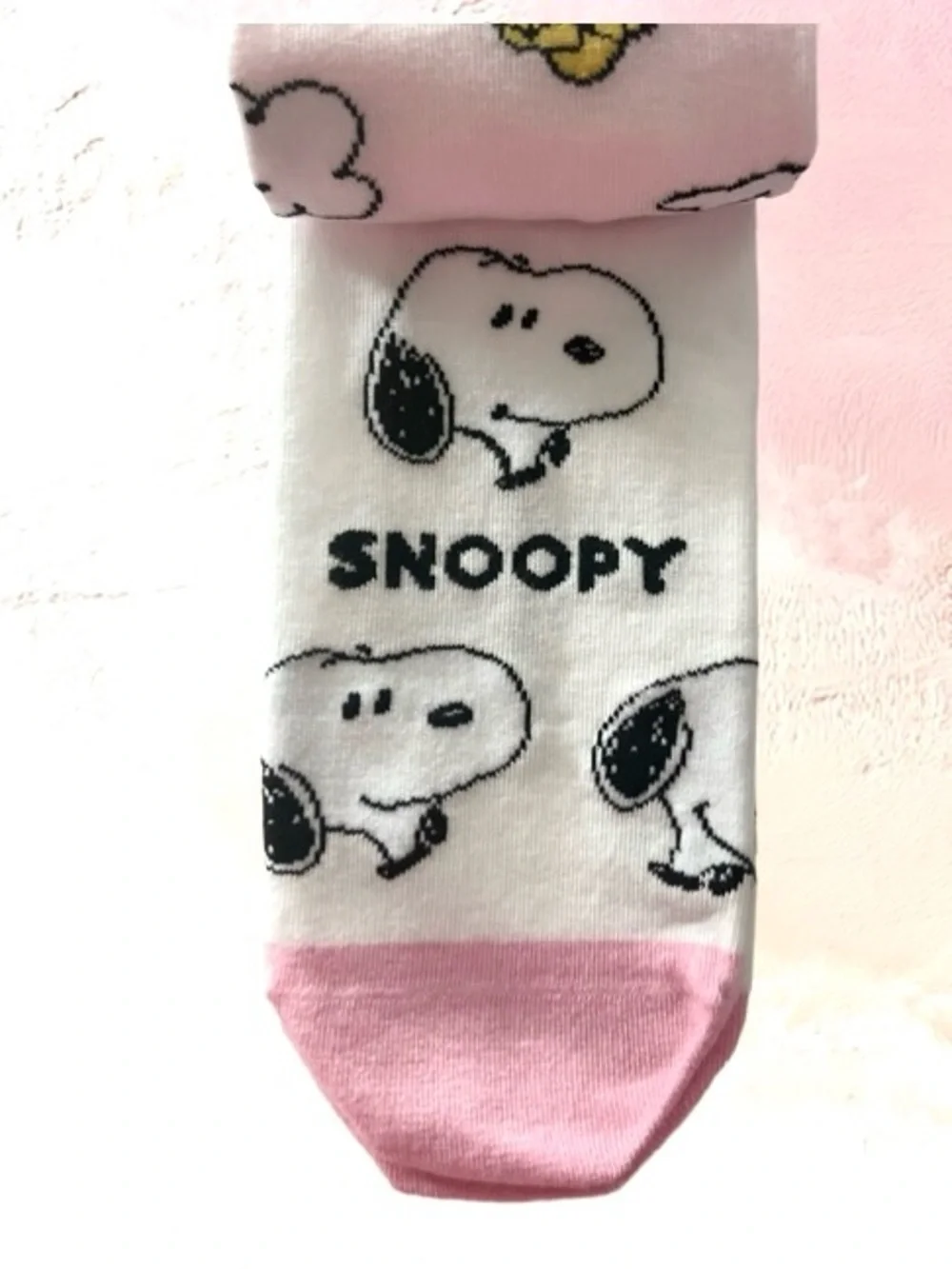 🆕2 PAIRS PEANUTS WHITE & PINK SALLY BROWN, WOODSTOCK & SNOOPY  NO-SHOW SOCKS